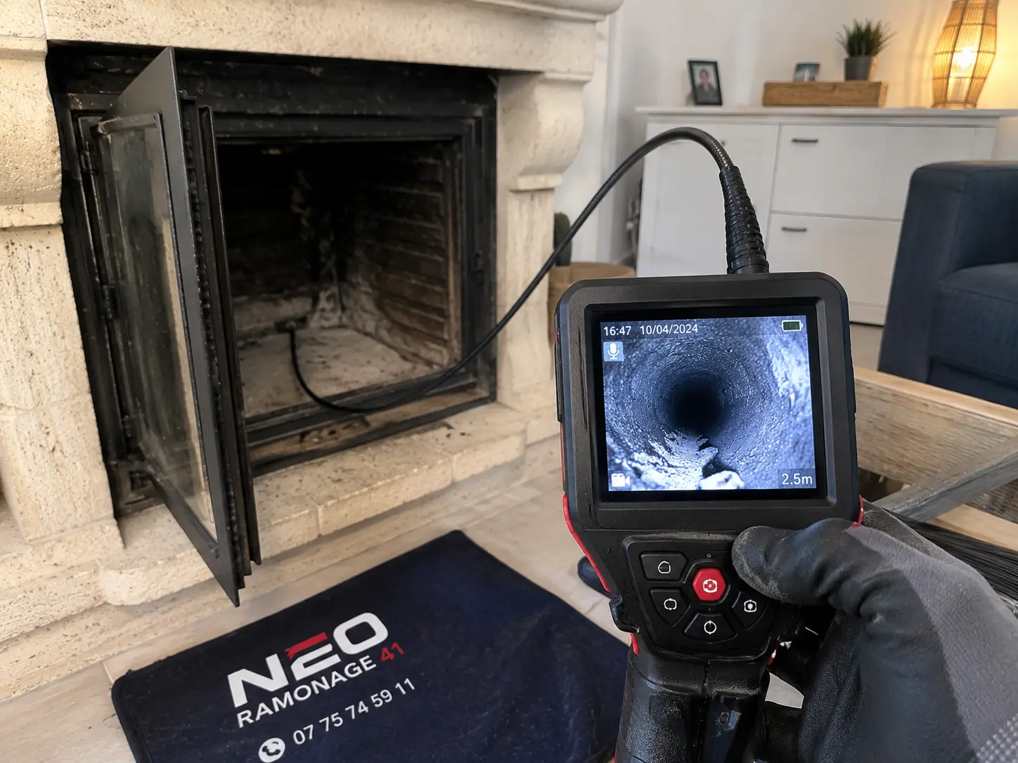 Inspection caméra de conduit de cheminée dans le Loir-et-Cher